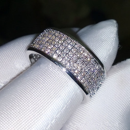 Anillo de Circonita Full Circle - Juego Completo de Moda Europea y Americana - Image 3