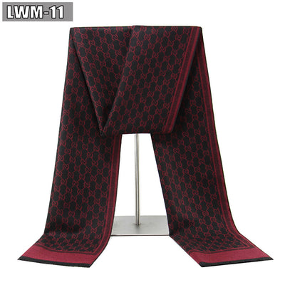 Bufanda de Cachemira Cuadros Hombre Estilo Europeo para Otoño e Invierno - Image 15