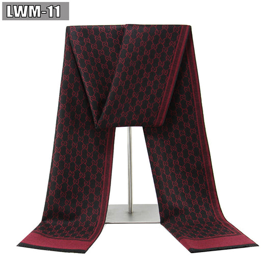 Bufanda de Cachemira Cuadros Hombre Estilo Europeo para Otoño e Invierno - Image 15