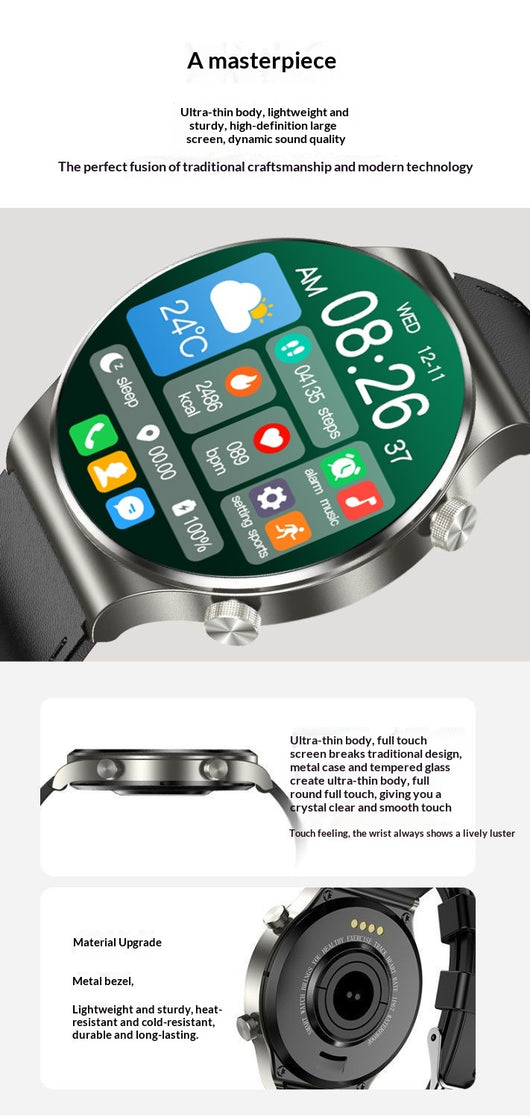 Reloj Inteligente Deportivo con Llamadas Bluetooth, Monitor de Frecuencia Cardíaca y Glucosa - Image 19