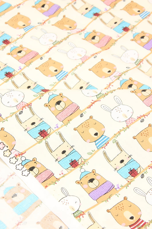 Tela de Algodón Estampada con Animales Lindos - Artesanal para DIY - Image 17