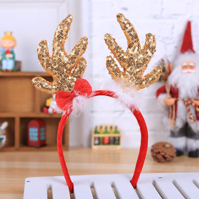 Adorno Navideño para Cabello con Astas Doradas y Lentejuelas - Image 10