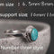 Plateado ring inlaid with turquoise Number three