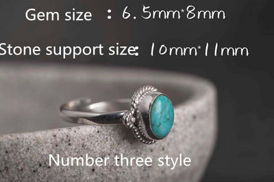 Anillo de Plata con Incrustación de Turquesa - Image 18