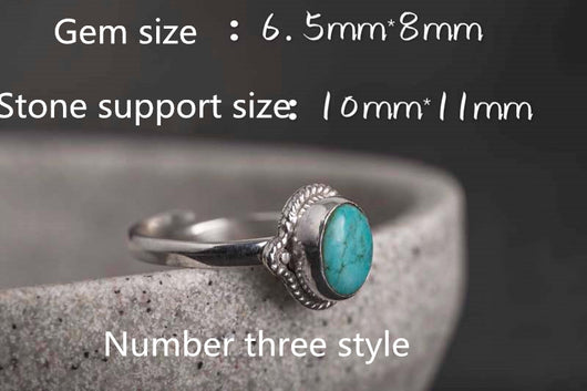 Anillo de Plata con Incrustación de Turquesa - Image 18