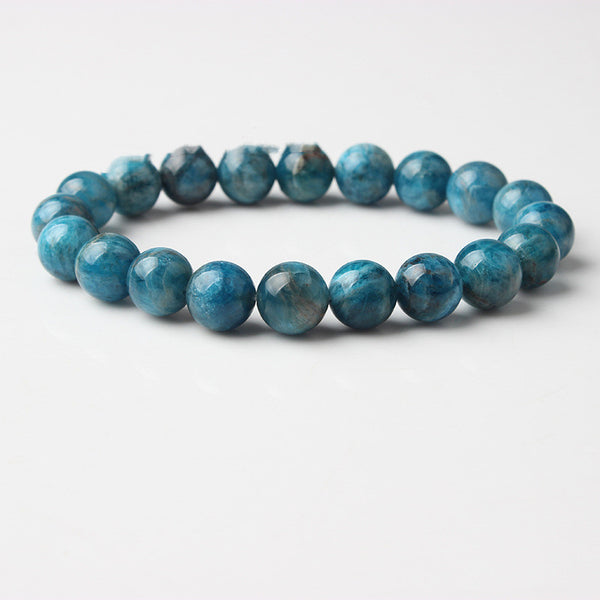 Pulsera de Apatita Azul Natural - Joyería Elástica Unisex