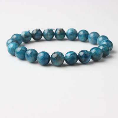 Pulsera de Apatita Azul Natural - Joyería Elástica Unisex