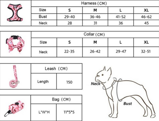 Arnés de Pecho Estampado para Perro con Cuerda - Image 6