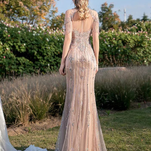Vestido de Noche Cola de Pez Estilo Banquete - Image 3