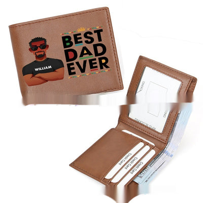 Billetera de Cuero Personalizada para Papá - Diseño Retro Europeo Ultraligera - Image 15