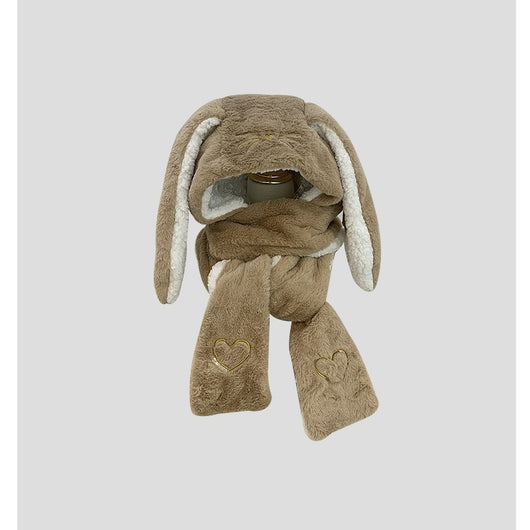 Gorro y Bufanda 2 en 1 con Orejas Largas y Forro Polar Cálido - Image 7
