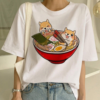Playera Cuello Redondo para Mujer con Diseño Shiba Inu - Image 16