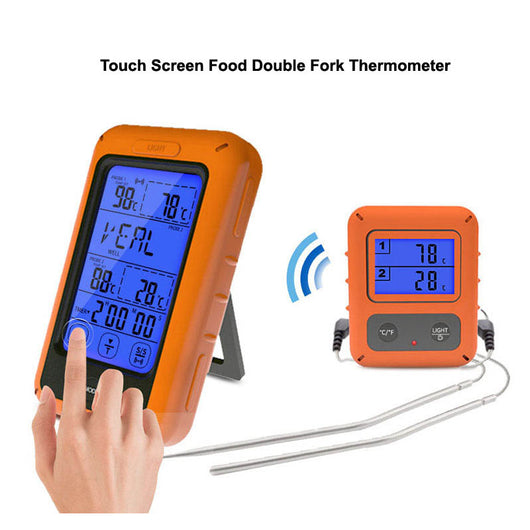 Termómetro Digital Inalámbrico Dual con Pantalla Táctil para Alimentos - Image 3