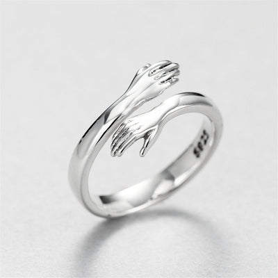 Anillo Ajustable para Parejas - Anillo Abierto con Anillo de Amor - Image 12