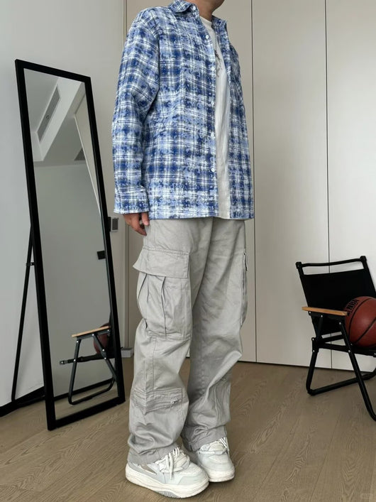 Camisa Suelta Manga Larga Estilo Japonés y Coreano para Hombre - Image 8