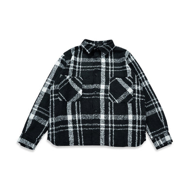 Camisa Cuadros Oversize con Hombros Caídos - Estilo Urbano Moderno