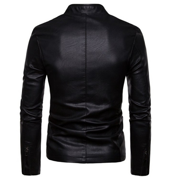 Chaqueta de Cuero PU Talla Grande Estilo Inglés