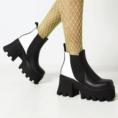 Botas Cortas Punk con Suela Gruesa para Otoño e Invierno - Image 2