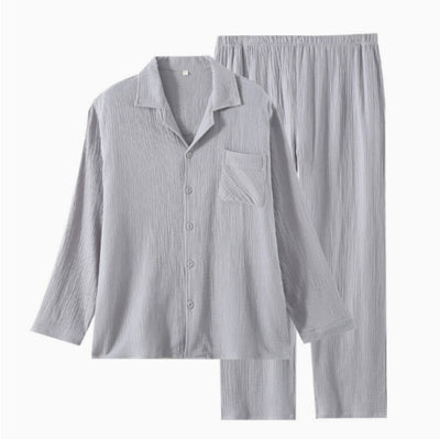Pijama Holgado Plus Size para Hombre con Mangas Largas - Image 11