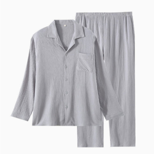 Pijama Holgado Plus Size para Hombre con Mangas Largas - Image 11