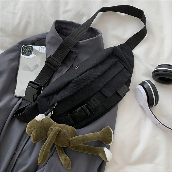 Bolsa Mensajero Harajuku Estilo Coreano para Estudiantes - Lienzo Resistente - Image 4