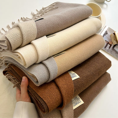 Bufanda Doble Faz de Cachemira Artificial para Parejas - Invierno Cálido - Image 64
