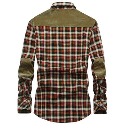 Camisa de Cuadros Gruesa para Hombre con Mangas Largas Acogedoras - Image 13