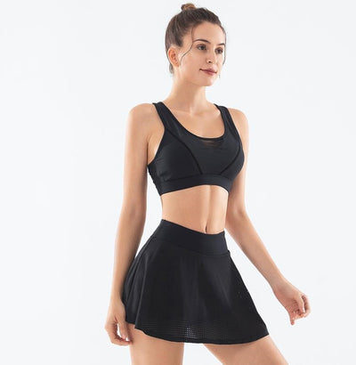 Conjunto Deportivo Yoga Mujer: Sostén Fitness y Falda Cintura Alta - Image 4