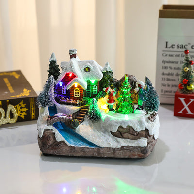 Adorno Musical Navideño Giratorio con Luz Luminosa en Resina - Image 17