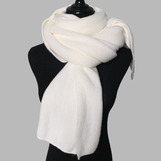 Bufanda de Cachemira para Mujer - Abrigo Cálido Invierno Color Sólido - Image 19