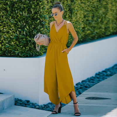 Jumpsuit Deportivo de Color Liso Estilo Europeo y Americano - Image 20