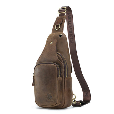 Bolsa Bandolera Vintage de Cuero Genuino para Hombre - Image 4