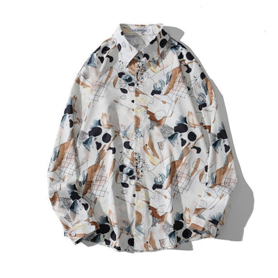 Camisa Estilo Hong Kong con Estampado Vintage y Efecto Óleo - Image 13