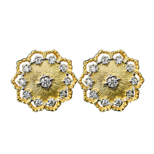 Aretes de Girasol Corte Antiguo - Image 5