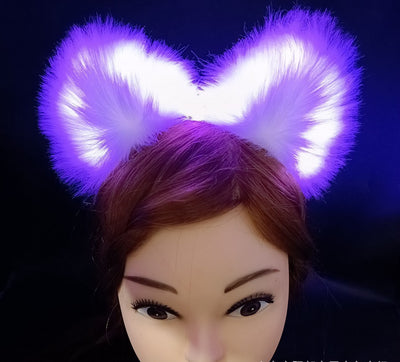 Diadema Orejas de Gato Luminosas con Peluche - Accesorios para Cabello Festivo - Image 8