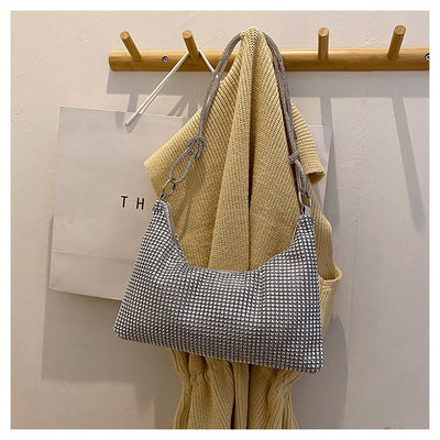 Bolso de Hombro Brillante con Strass y Detalle Anudado - Image 18