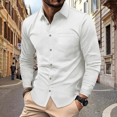 Camisa Casual de Manga Larga con Botones para Hombre - Image 3