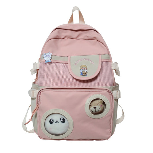 Mochila Escolar Harajuku Coreana Negra para Adolescentes - Image 12