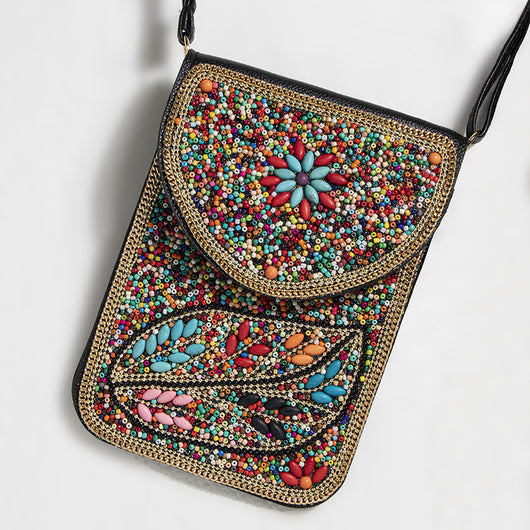 Bolsa Bohemia para Celular con Cuentas y Concha Marina - Image 27