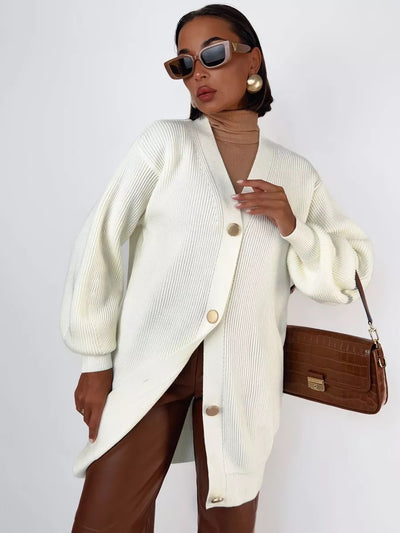 Cardigan Tejido Suelto Cuello V - Diseño Versátil para Otoño - Image 37
