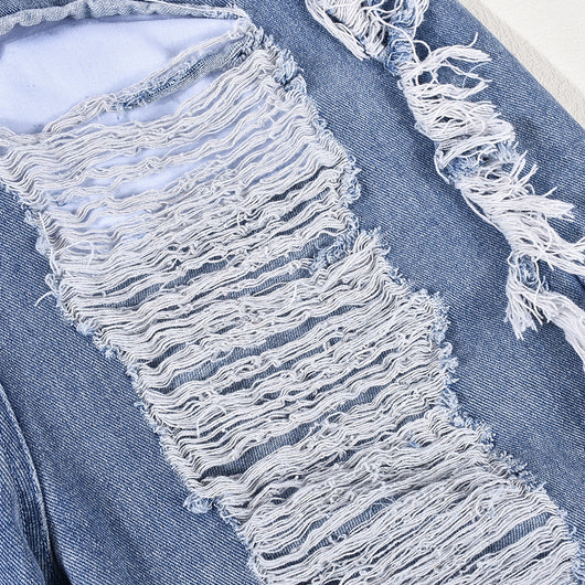 Mono Denim Ajustado con Detalles de Pedrería y Ojales Decorativos - Image 24