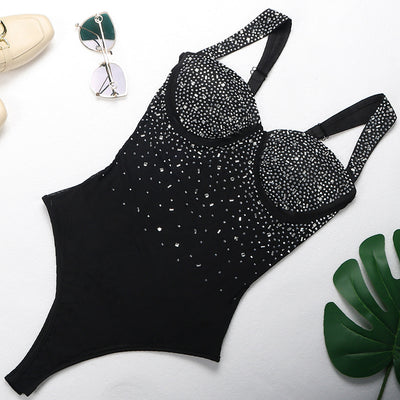 Conjunto de Dos Piezas con Strass, Espalda Descubierta en Dos Colores - Image 24