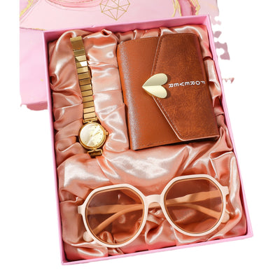 Set Completo de Accesorios para Mujer: Reloj, Billetera y Lentes de Acero - Image 5