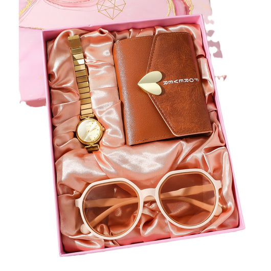 Set Completo de Accesorios para Mujer: Reloj, Billetera y Lentes de Acero - Image 5