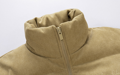 Chaqueta de Pluma Corta para Hombre con Bordado - Diseño Liso - Image 11