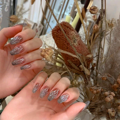 Uñas Postizas Bailarina Removibles con Diseño de Arte Nail - Image 6