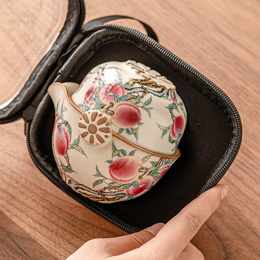 Juego de Té Viajero Horno Ru Nueve Melocotones - Image 2