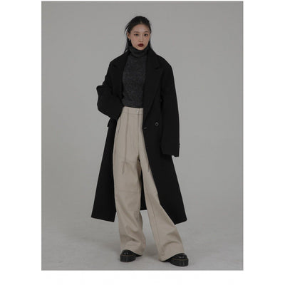 Abrigo Larga Oversized Estilo Coreano Inspirado en Hepburn - Image 2