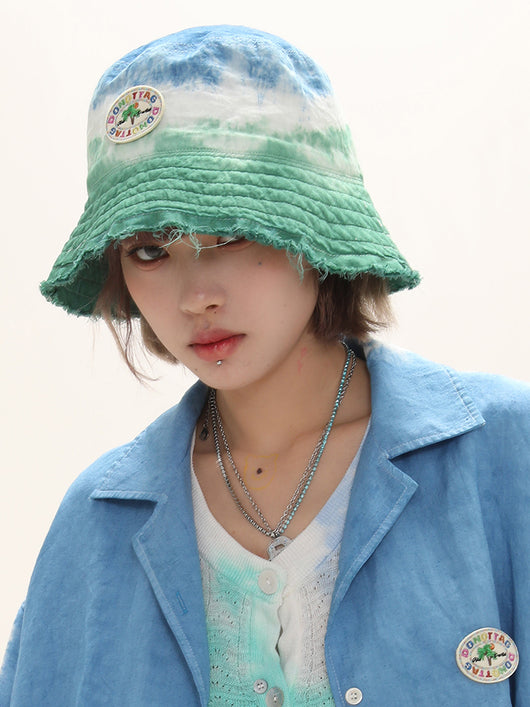 Gorro Bucket Tie-Dye Degradado con Contraste Artesanal - Image 14