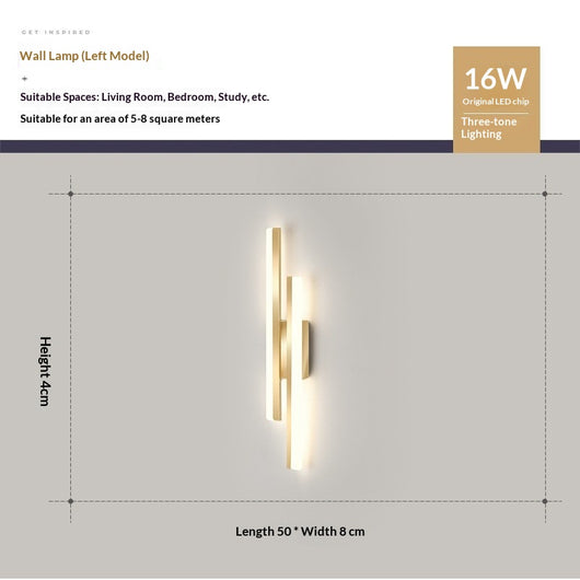 Lámpara de Pared Doble Línea Moderna para Hoteles y Pasillos - Image 7